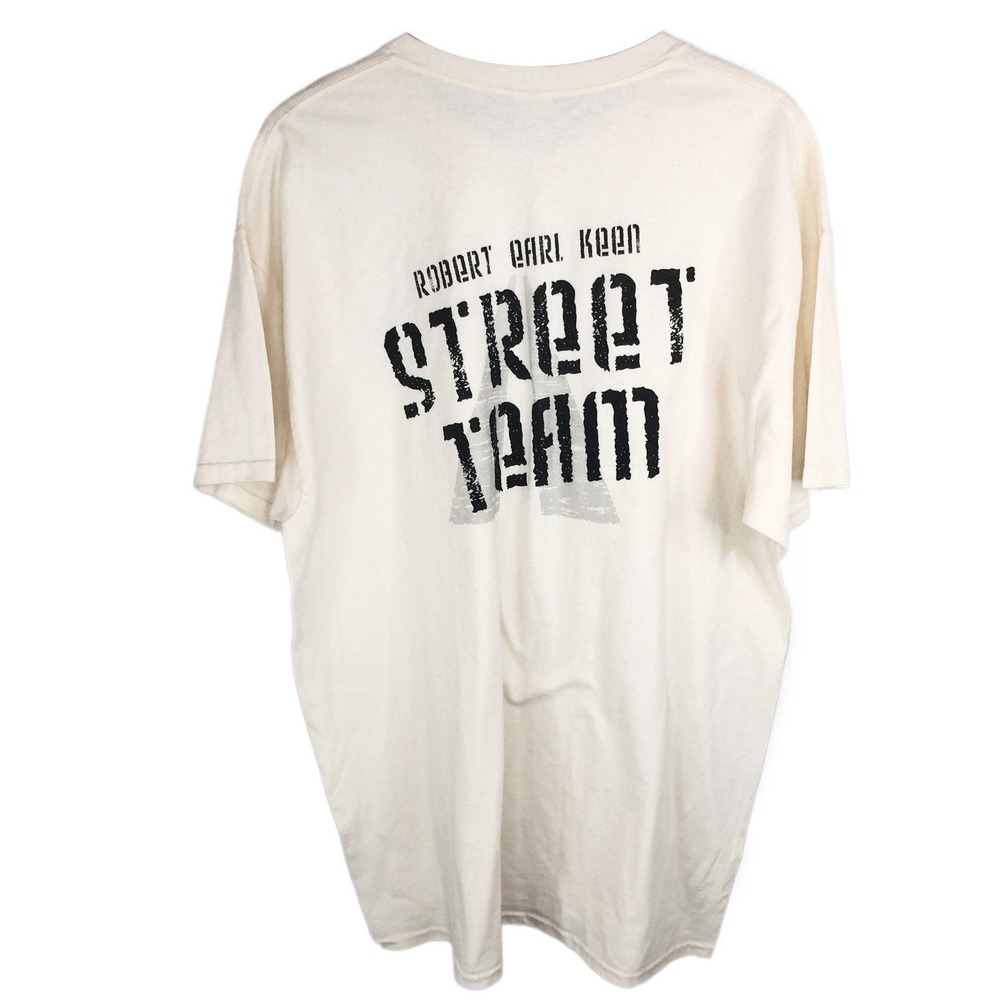 Vintage Robert Earl Keen Street Team Cream T-Shirt‎ Mens Size XL Gildan Tag